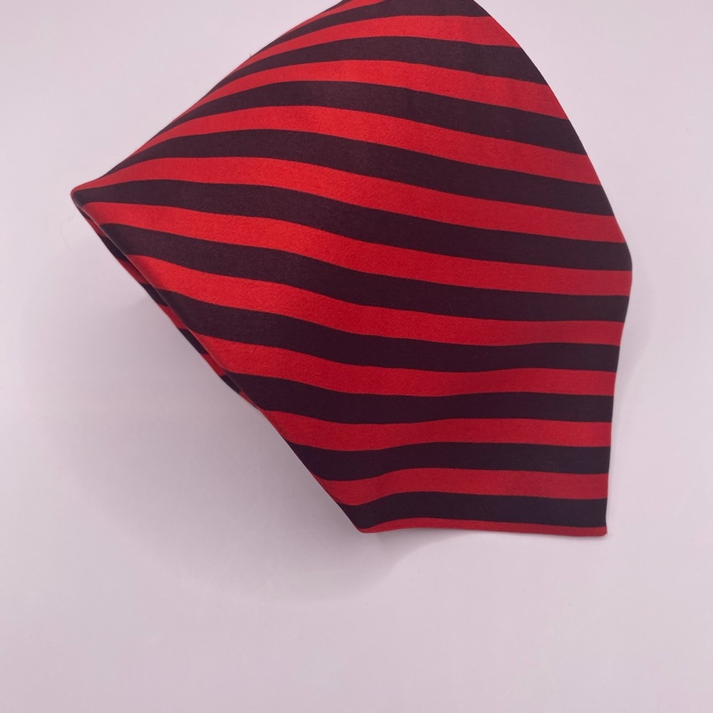 Italo Ferretti Red and Black Striped Tie